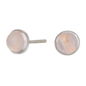 Nordahl - Store SWEETS øreringe med rosakvarts i sølv